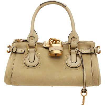 Chloé Chloé Beige Paddington Suede Bag