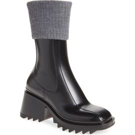 Chloé Chloé Betty Rib Cuff Waterproof Rain Boot