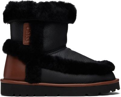 Chloé Chloé Black & Brown Dolcie Ankle Boots