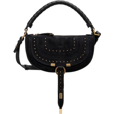 Chloé Chloé Black Marci Suede Stud Bag