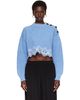 Chloé Chloé Blue Cropped Sweater - 1