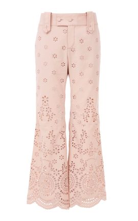 Chloé Chloé Broderie Anglaise Bootcut Pants
