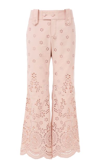 Chloé Chloé Broderie Anglaise Bootcut Pants