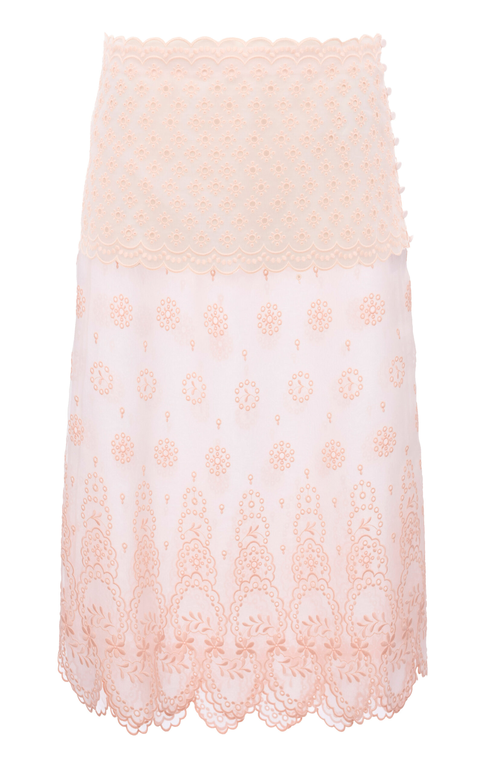 Chloé Chloé Broderie Anglaise Knee Skirt