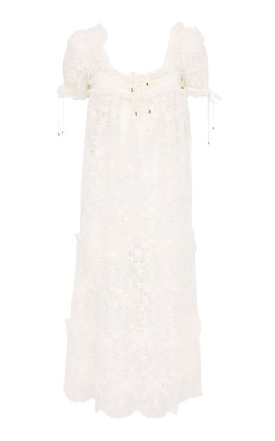 Chloé Chloé Broderie Anglaise Midi Dress