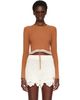 Chloé Chloé Brown Cropped Fitted Sweater - 1