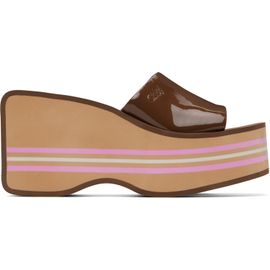 Chloé Chloé Brown Swimming Cool Wedge Mule Sandals