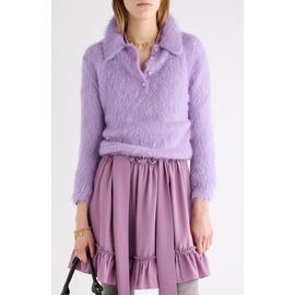 Chloé Chloé Brushed Alpaca Blend Polo Sweater