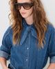 Chloé Chloé CH0347S Aviator Sunglasses Brown-Brown-Brown One - 3