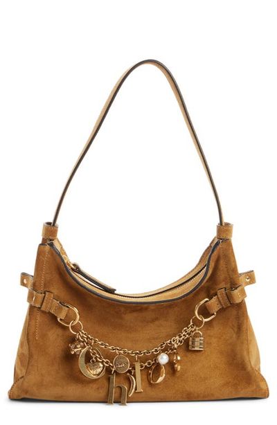 Chloé Chloé Charms Suede Hobo Bag