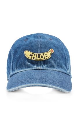 Chloé Chloé Chloé Smile Denim Baseball Cap
