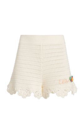 Chloé Chloé Crocheted Organic Cotton Shorts