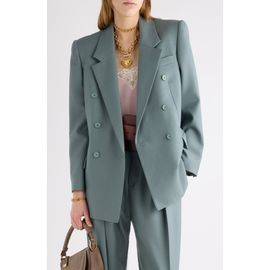 Chloé Chloé Double Breasted Light Wool Gabardine Blazer