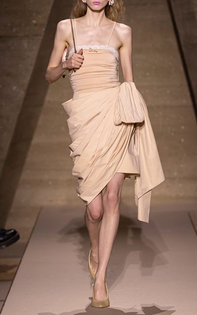 Chloé Chloé Draped Cotton Skirt Nude FR 40
