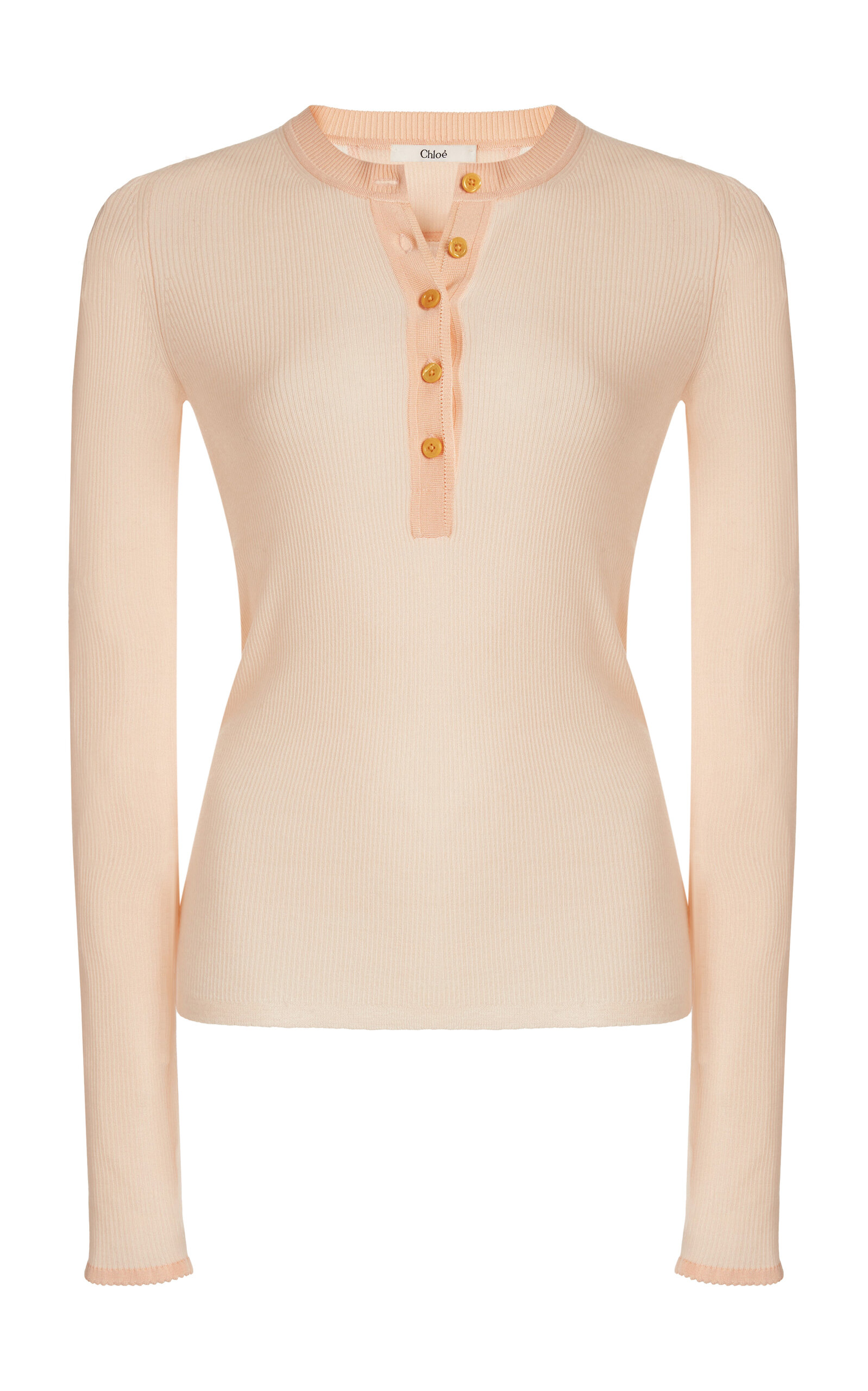 Chloé Chloé FineKnit Wool Henley Top