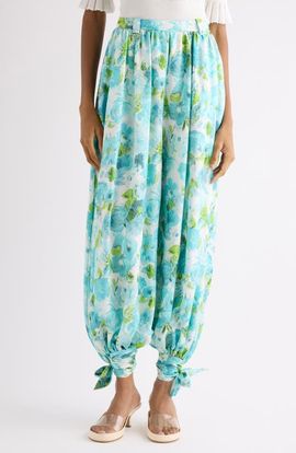 Chloé Chloé Floral Silk Jacquard Harem Pants