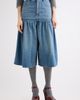Chloé Chloé Gathered High Waist Denim Midi Skirt - 1