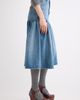 Chloé Chloé Gathered High Waist Denim Midi Skirt - 4