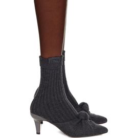 Chloé Chloé Gray Suzie Heeled Ankle Boots