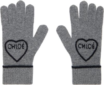 Chloé Chloé Gray 'The Chloé Encoeur' Gloves