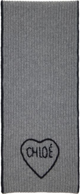 Chloé Chloé Gray 'The Chloé Encoeur' Scarf