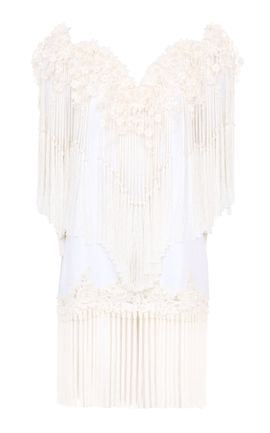 Chloé Chloé Guipure Fringed LinenCotton Top