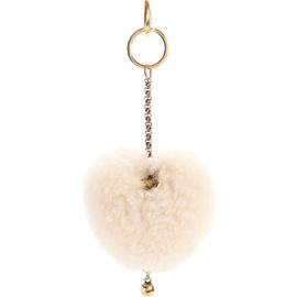 Chloé Chloé Heart Genuine Shearling Bag Charm