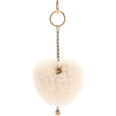 Chloé Chloé Heart Genuine Shearling Bag Charm