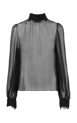 Chloé Chloé High Neck Silk Top