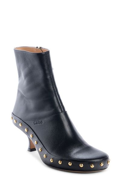 Chloé Chloé Junie Studded Kitten Heel Bootie