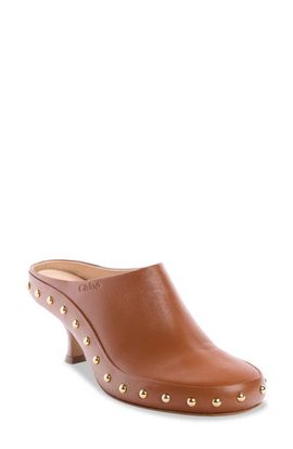 Chloé Chloé Junie Studded Kitten Heel Mule Pump