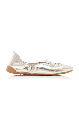Chloé Chloé Kick Metallic Leather Ballet Sneakers