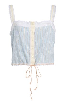Chloé Chloé LaceTrimmed Silk Top