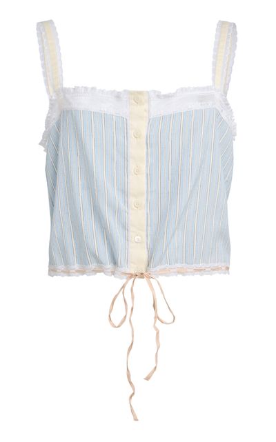 Chloé Chloé LaceTrimmed Silk Top