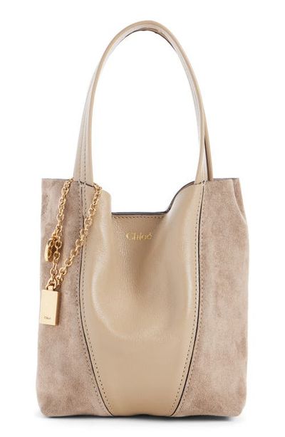 Chloé Chloé Medium Spin Leather & Suede Tote
