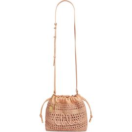 Chloé Chloé Mini Summer Banana Woven Raffia Drawstring Shoulder Bag