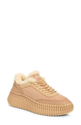 Chloé Chloé Nama Genuine Shearling Lined Sneaker