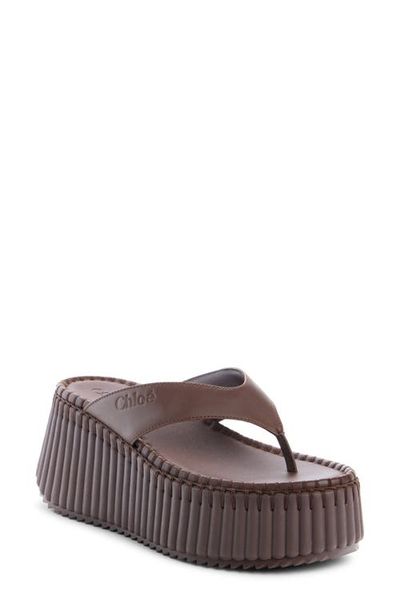 Chloé Chloé Nama Platform Wedge Sandal