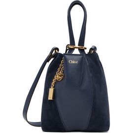 Chloé Chloé Navy Small 'Chloé Spin' Tote