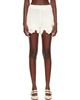 Chloé Chloé Off-White Crochet High-Waisted Logo Mini Shorts - 1