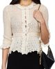 Chloé Chloé Off-White Cropped Ruffle Alpaca & Silk Knit Cardigan - 1