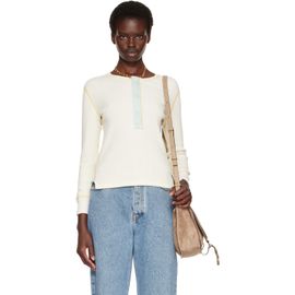 Chloé Chloé Off-White Fitted Cotton Jersey Henley