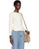 Chloé Chloé Off-White Fitted Cotton Jersey Henley - 2