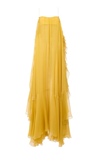 red flowy dress long sleeve Mide Maxi Dress with Long Flowy Sleeves in Deep Pink 2XL / Deep Pink main image 1