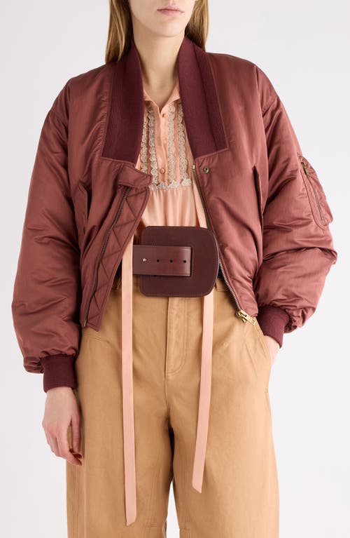 Chloé Chloé Oversize Techniacal Satin Bomber Jacket