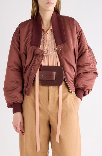 Chloé Chloé Oversize Techniacal Satin Bomber Jacket