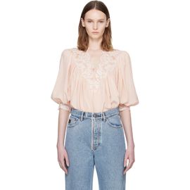 Chloé Chloé Pink Fluid Puff-Sleeve Blouse