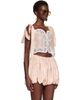 Chloé Chloé Pink Knotted-Strap Cropped Top - 2