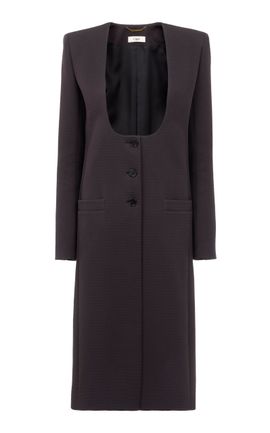 Chloé Chloé Plunged Cotton Long Jacket