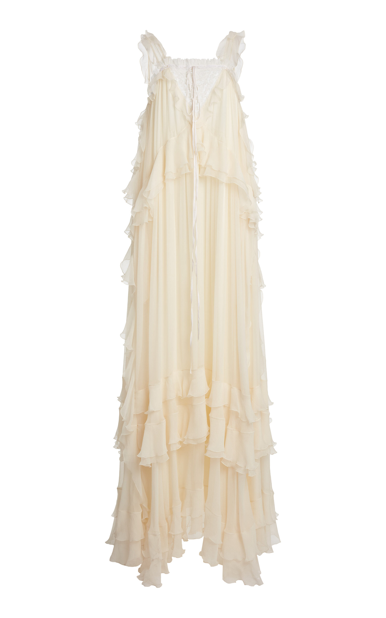 Chloé Chloé Ruffled SilkLace Maxi Dress